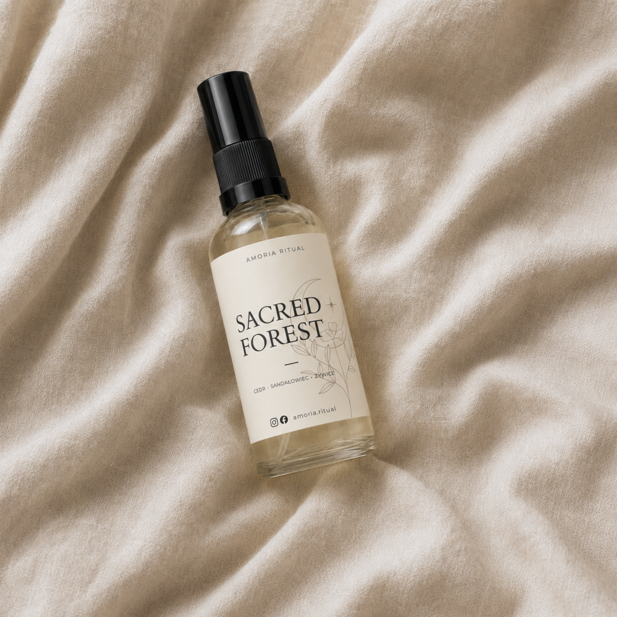 Luksusowy zapach do wnętrz AMORIA | SACRED FOREST – home spray 50ml