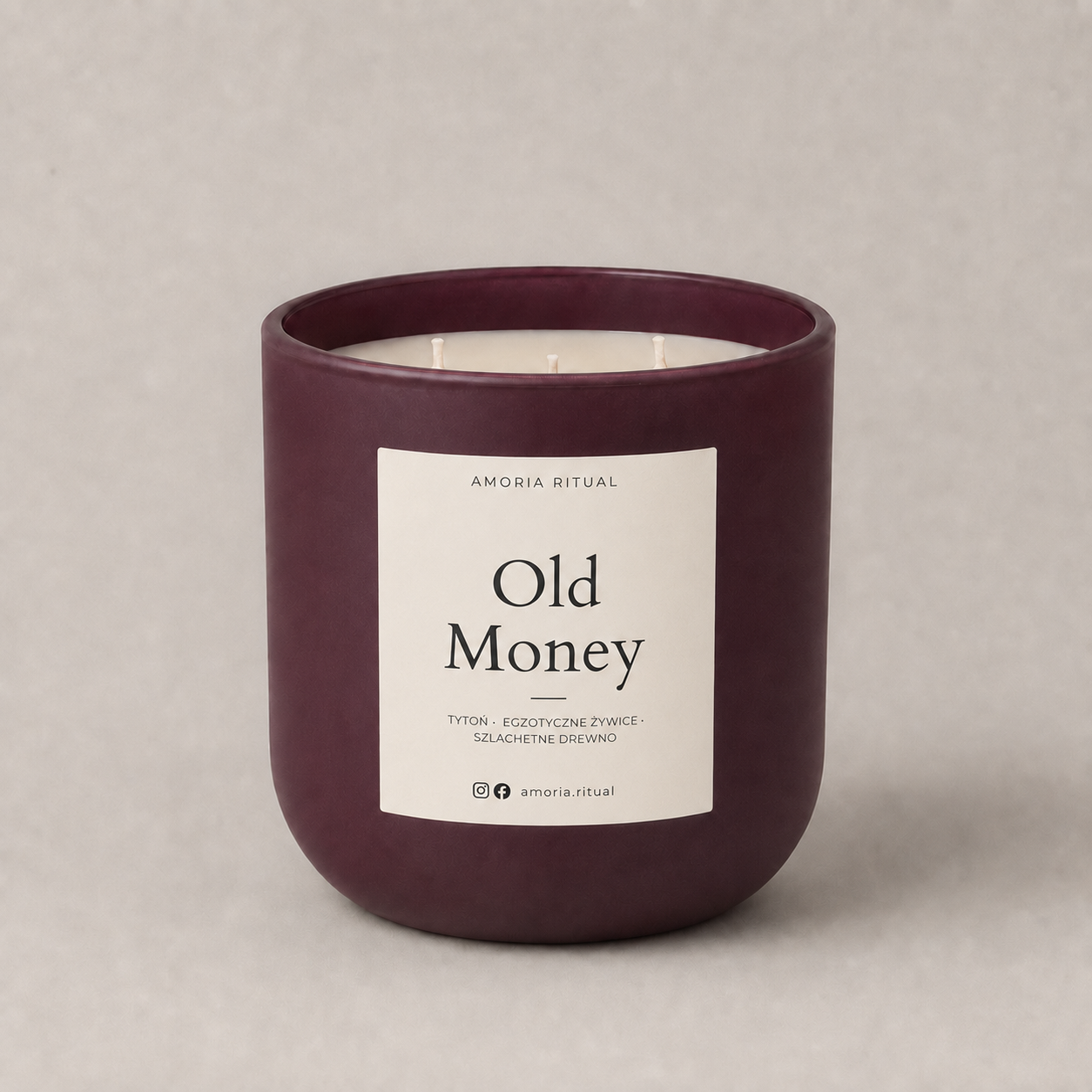 Świeca zapachowa AMORIA | OLD MONEY – premium 600ml