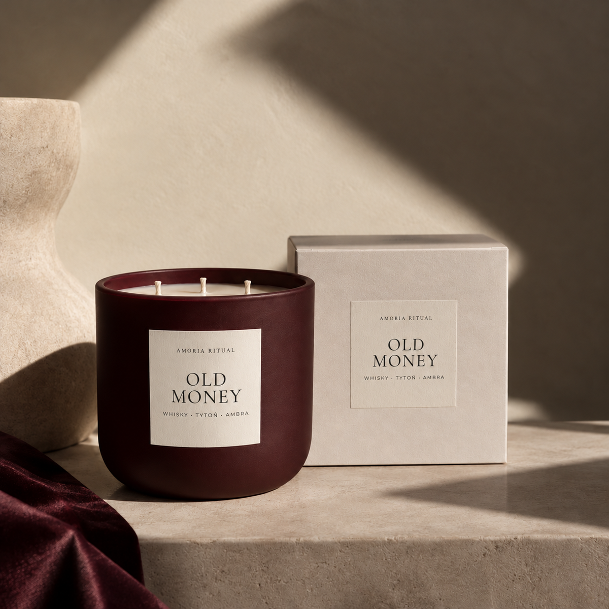 Świeca zapachowa AMORIA | OLD MONEY – premium 600ml
