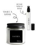 Zestaw zapachowy AMORIA | Świeca 120 ml + Home Spray 10 ml