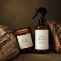 Zestaw Home Spray + świeca 280 ml AMORIA | Pine Wood