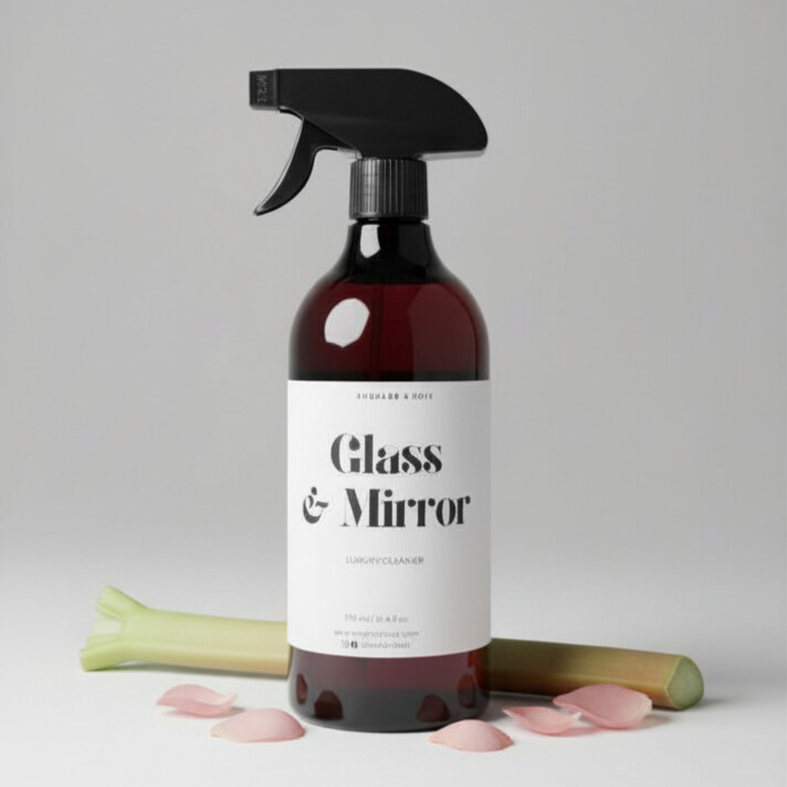 Luxury Glass & Mirror Cleaner 750ml | Rhubarb&Rose | AMORIA