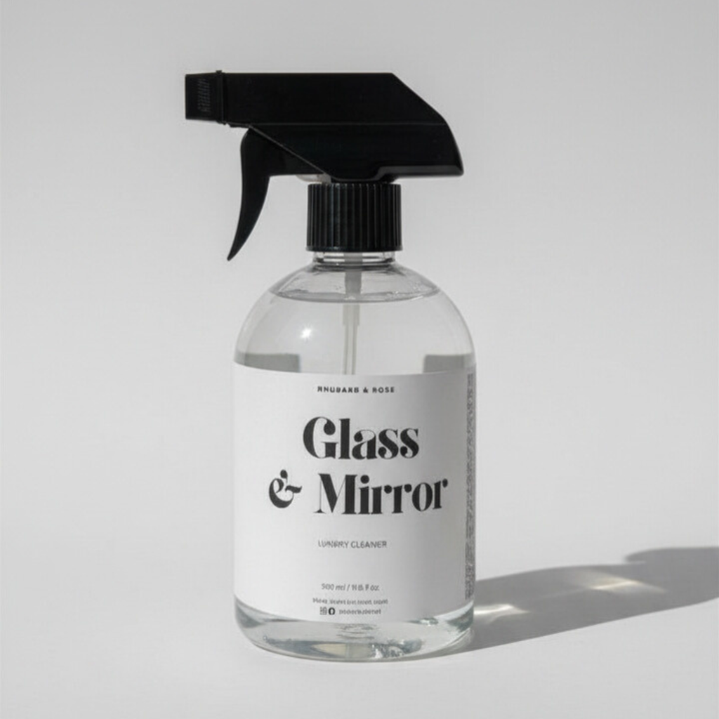 Luxury Glass & Mirror Cleaner 500ml | Rhubarb&Rose | AMORIA