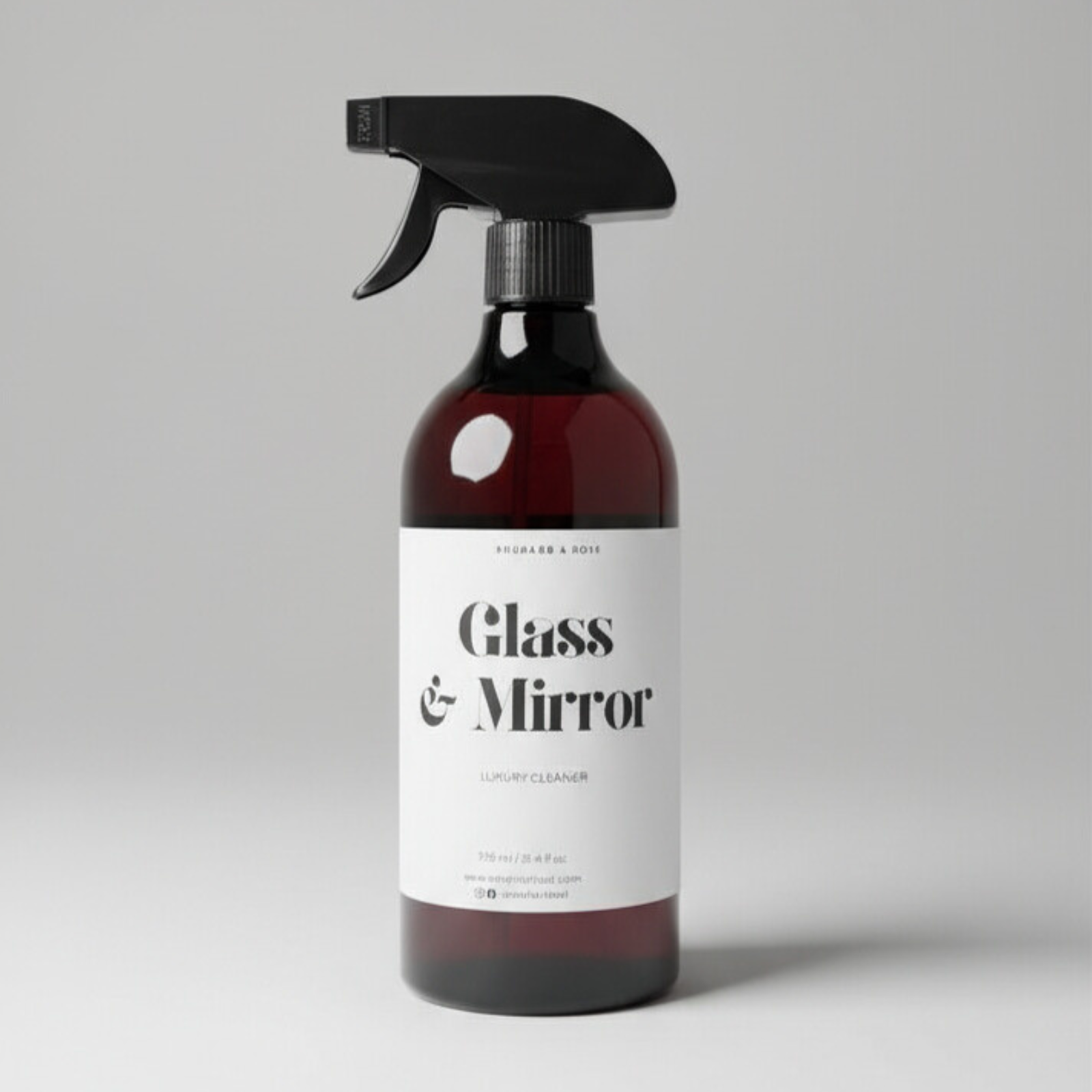 Luxury Glass & Mirror Cleaner 750ml | Rhubarb&Rose | AMORIA