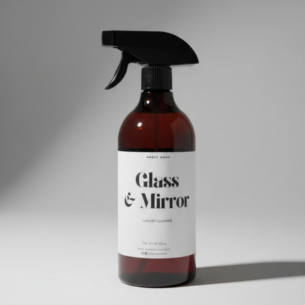 Luxury Glass & Mirror Cleaner 750ml | Amber Wood | AMORIA