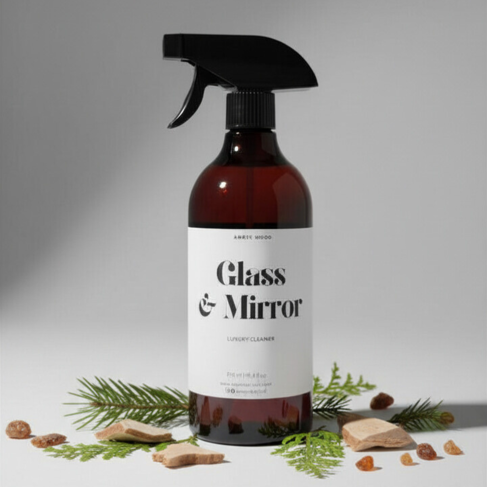 Luxury Glass & Mirror Cleaner 750ml | Amber Wood | AMORIA