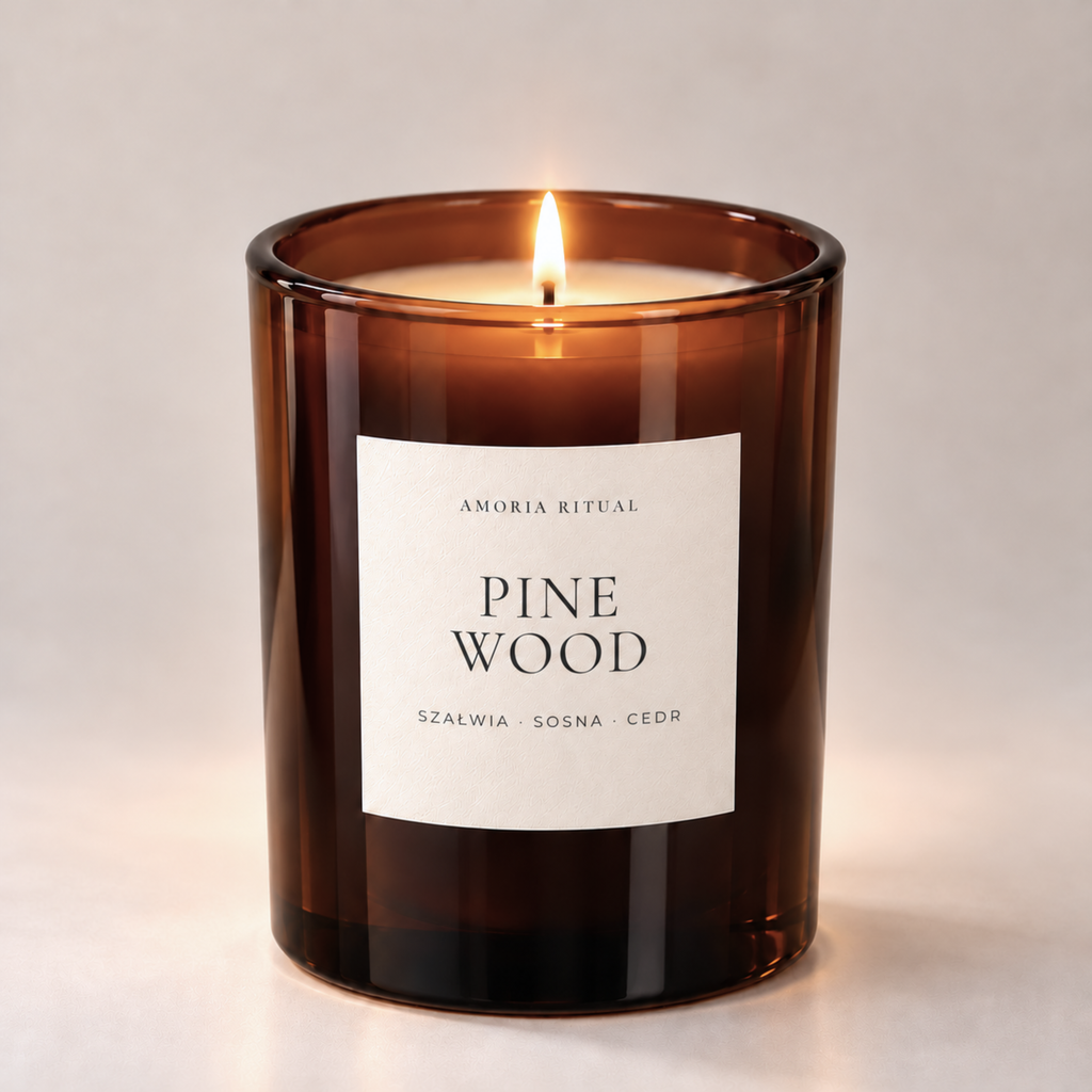 Świeca zapachowa AMORIA | PINE WOOD 280ml