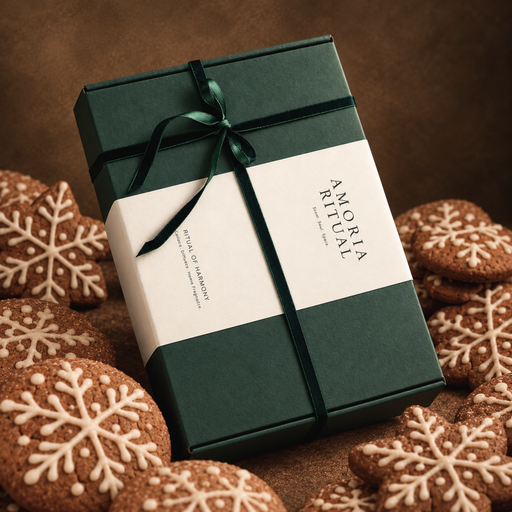 Zestaw Home Spray + świeca 280 ml AMORIA | Velvet Gingerbread