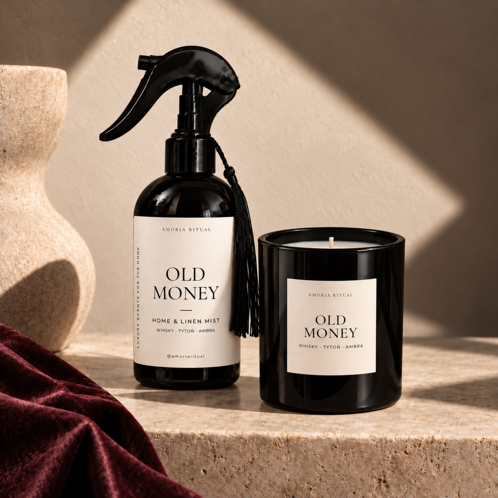 Zestaw OLD MONEY – świeca 280 ml + home spray 250 ml