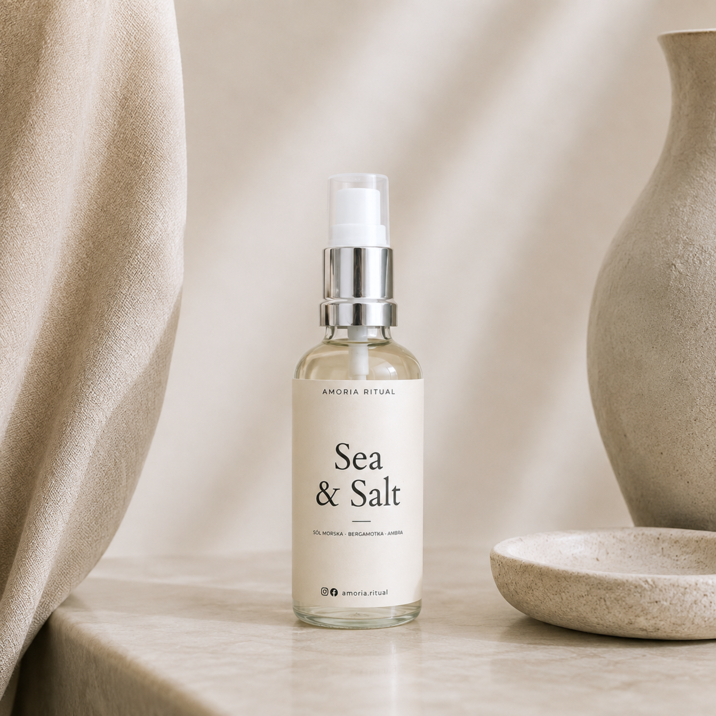 Luksusowy zapach do wnętrz AMORIA SEA & SALT – home spray 50ml