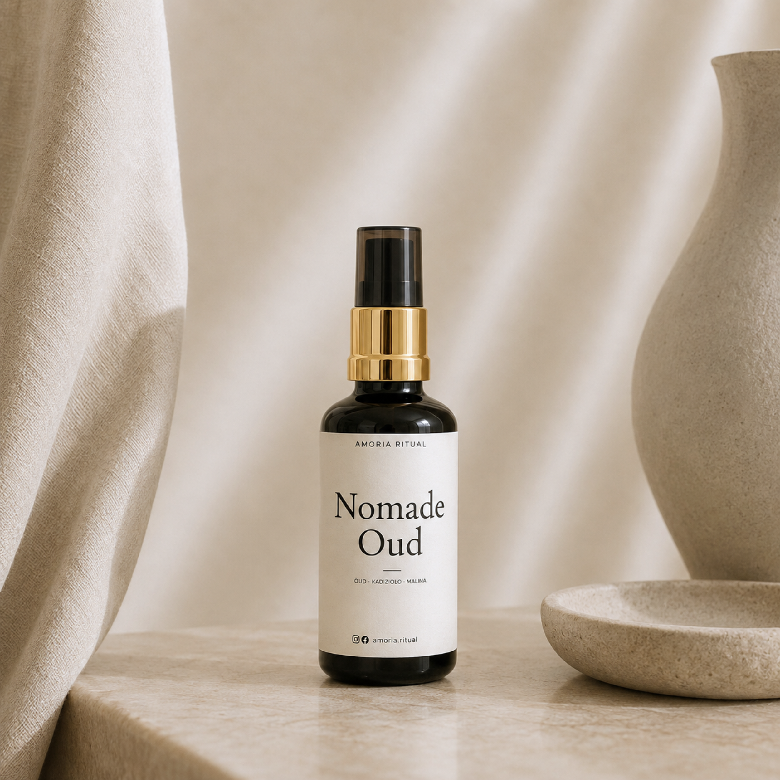 Luksusowy zapach do wnętrz AMORIA | NOMADE OUD – home spray 50ml