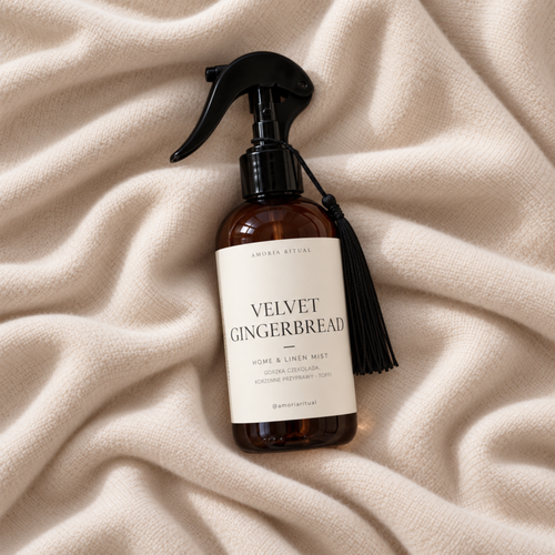 Luksusowy zapach do wnętrz AMORIA | VELVET GINGERBREAD – home spray 250ml