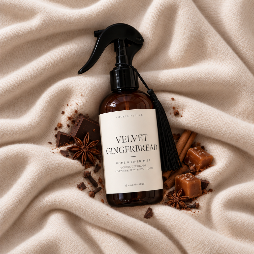 Luksusowy zapach do wnętrz AMORIA | VELVET GINGERBREAD – home spray 250ml