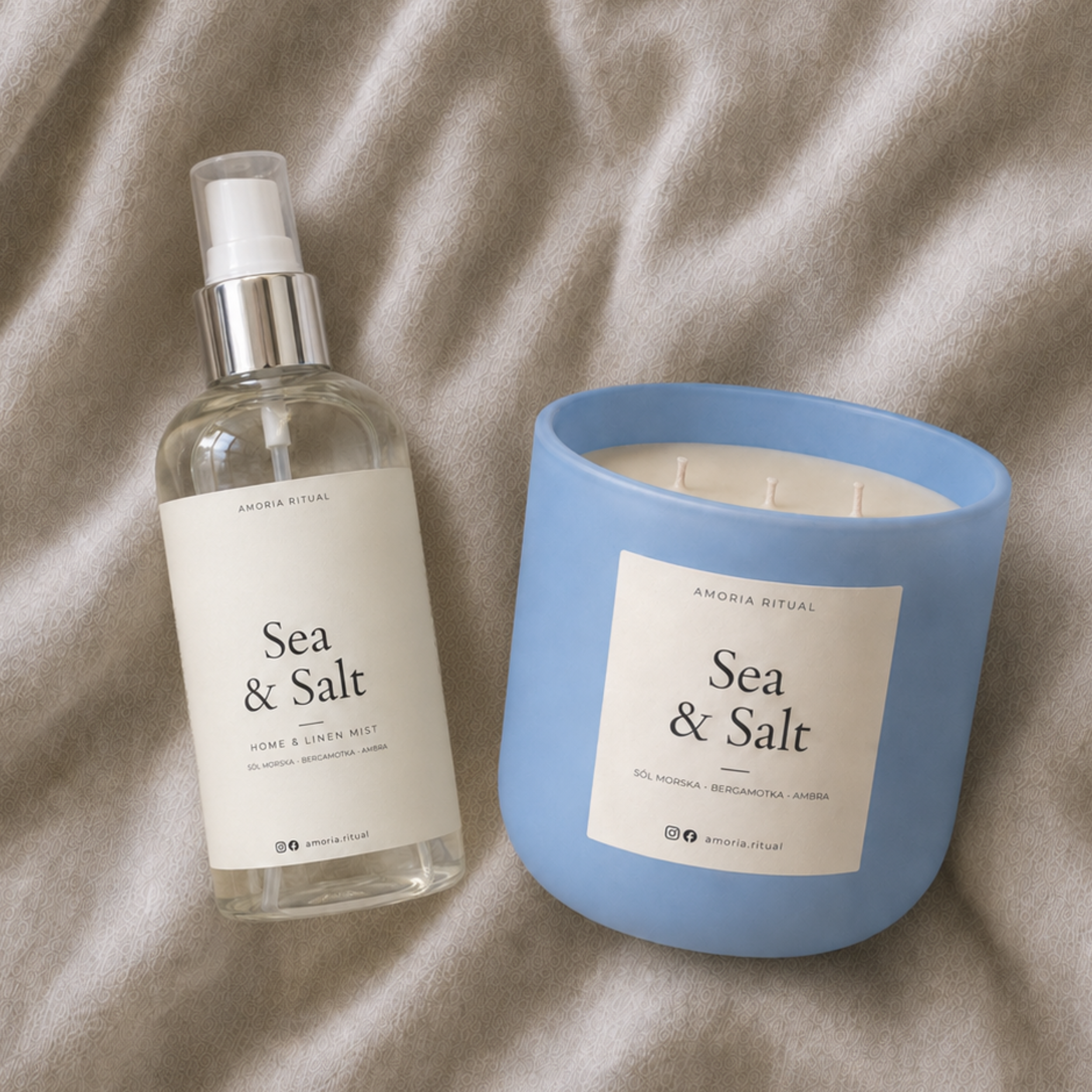 ZESTAW Home spray 250ml + świeca 600ml - SEA & SALT