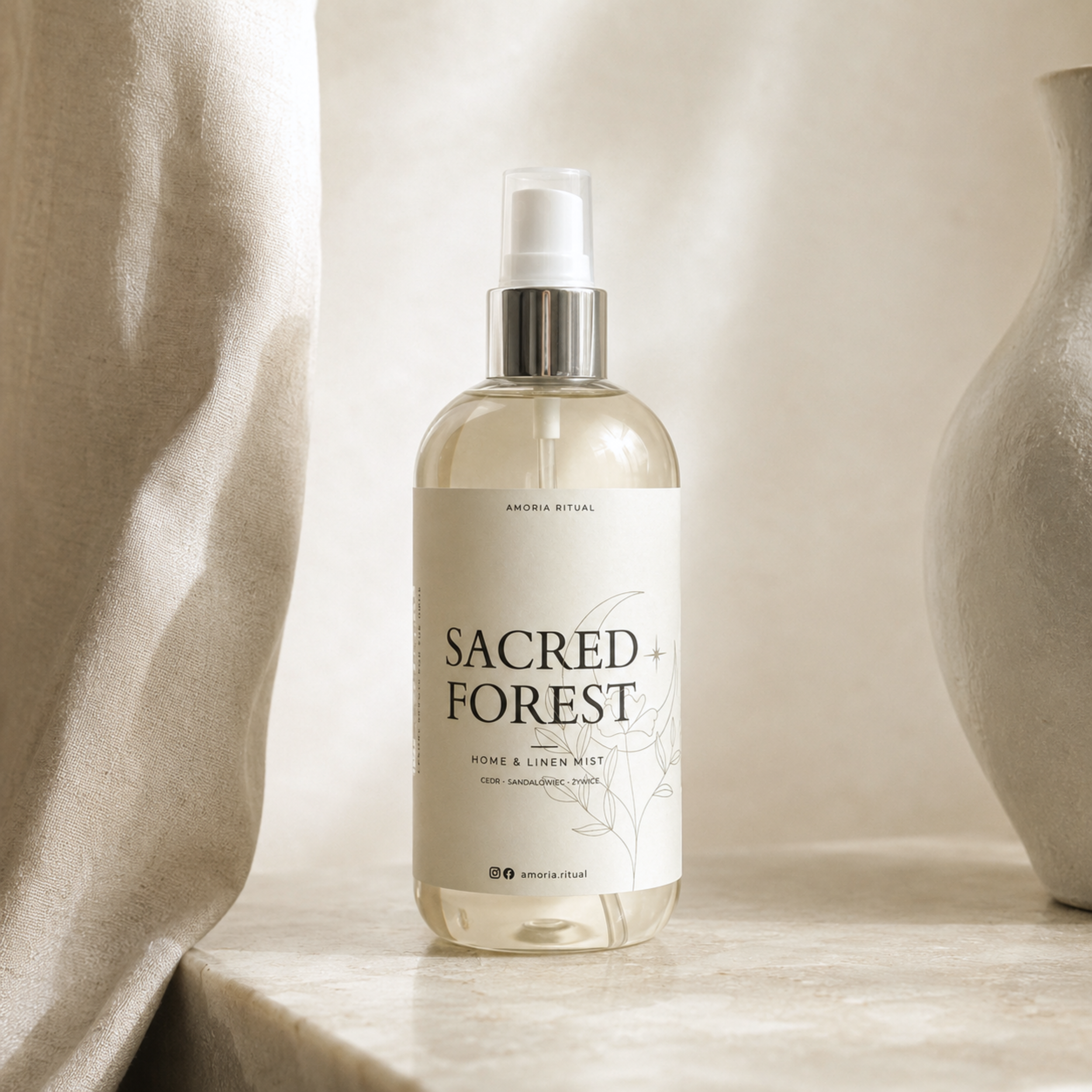 Luksusowy zapach do wnętrz AMORIA | SACRED FOREST – home spray 250ml