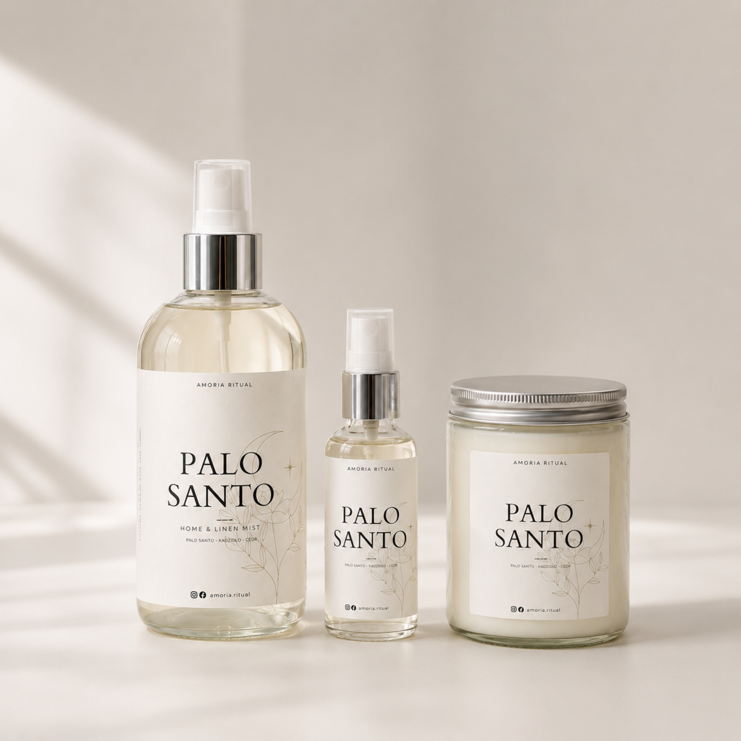ZESTAW PREZENTOWY PALO SANTO - Home spray 250ml + 50ml, świeca 250ml